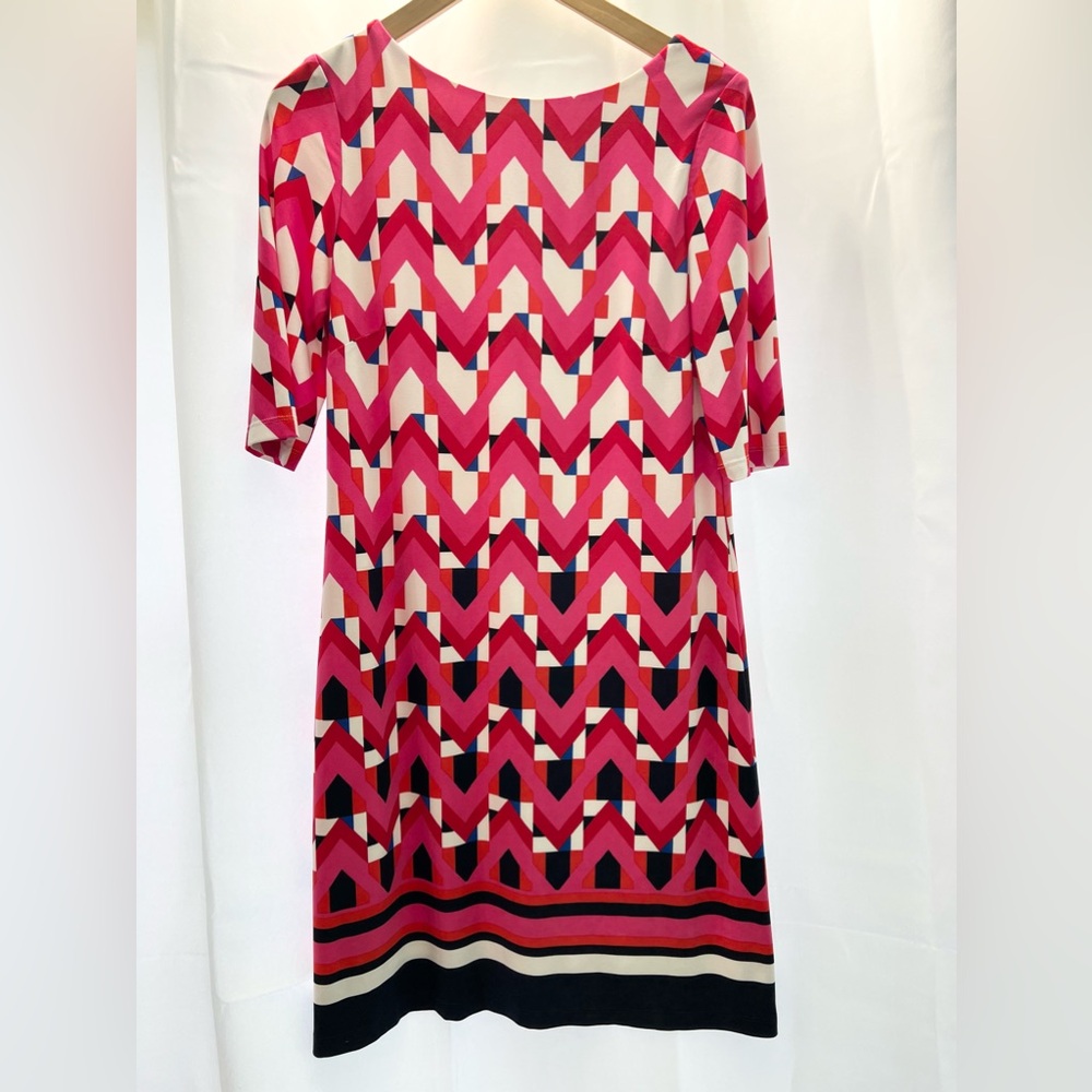 Eliza J Geometric Shift Midi Dress Size: 8 Excellent Used Condition. - Picture 2 of 11
